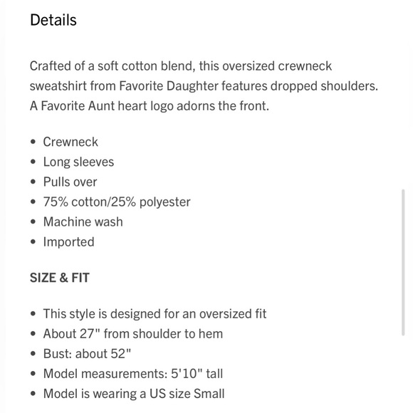 Favorite Aunt Heart Logo Sweatshirt Sz Small EUC - Picture 10 of 10